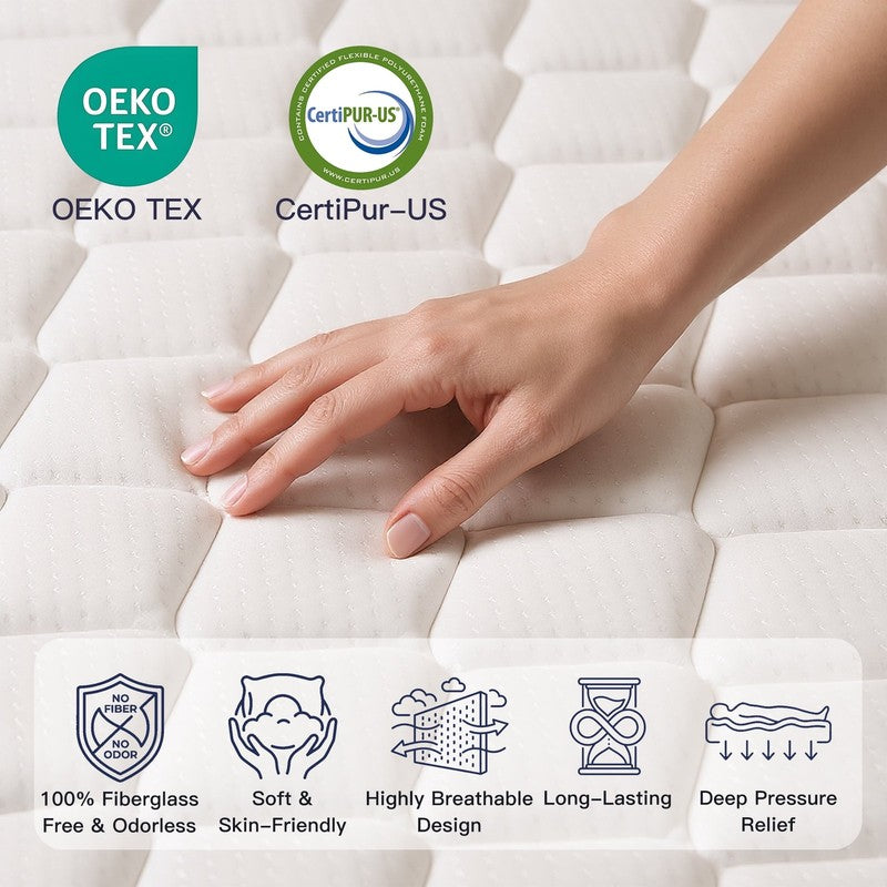 6" Twin Hybrid Mattress in a Box – Medium Firm Spring Bed for Kids & Bunk Beds2