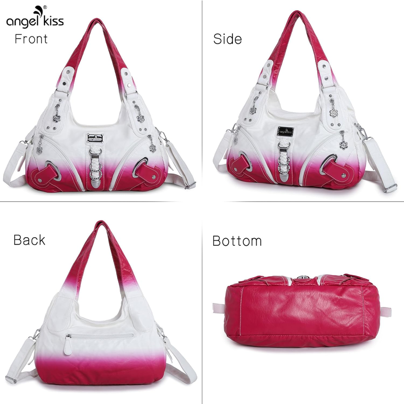 Angelkiss Women’s Large Hobo Satchel Shoulder Handbag Purse2