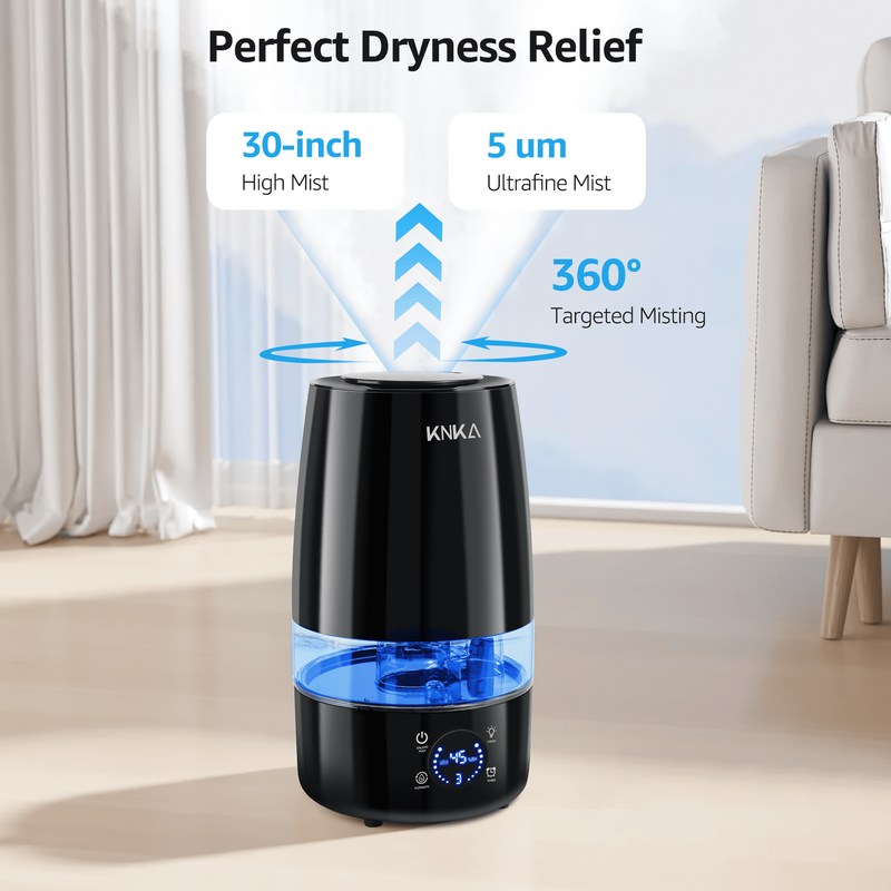 4.5L Humidifier Quiet Auto Humidity Control Oil Diffuser 40H Runtime Top Fill1