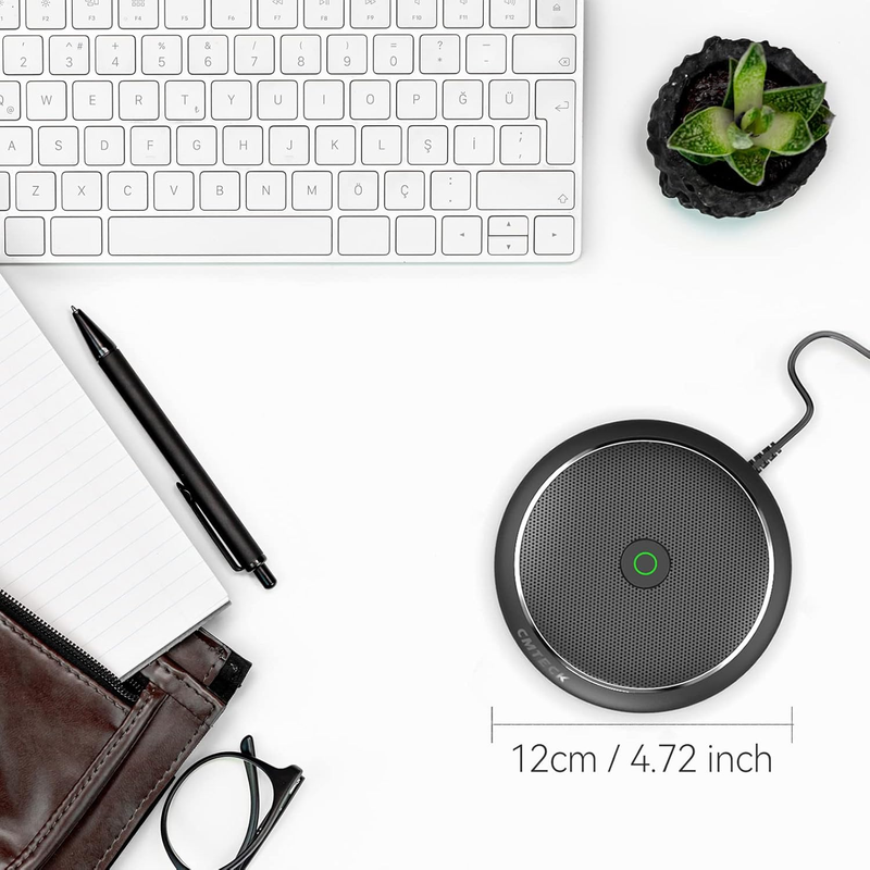 Conference USB Microphone, Computer Desktop Mic with Mute Function, Omnidirectio3