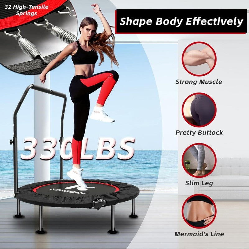 KENSO 40"/48" Foldable Mini Trampoline for Kids & Adults, Max Load 450 Lbs2