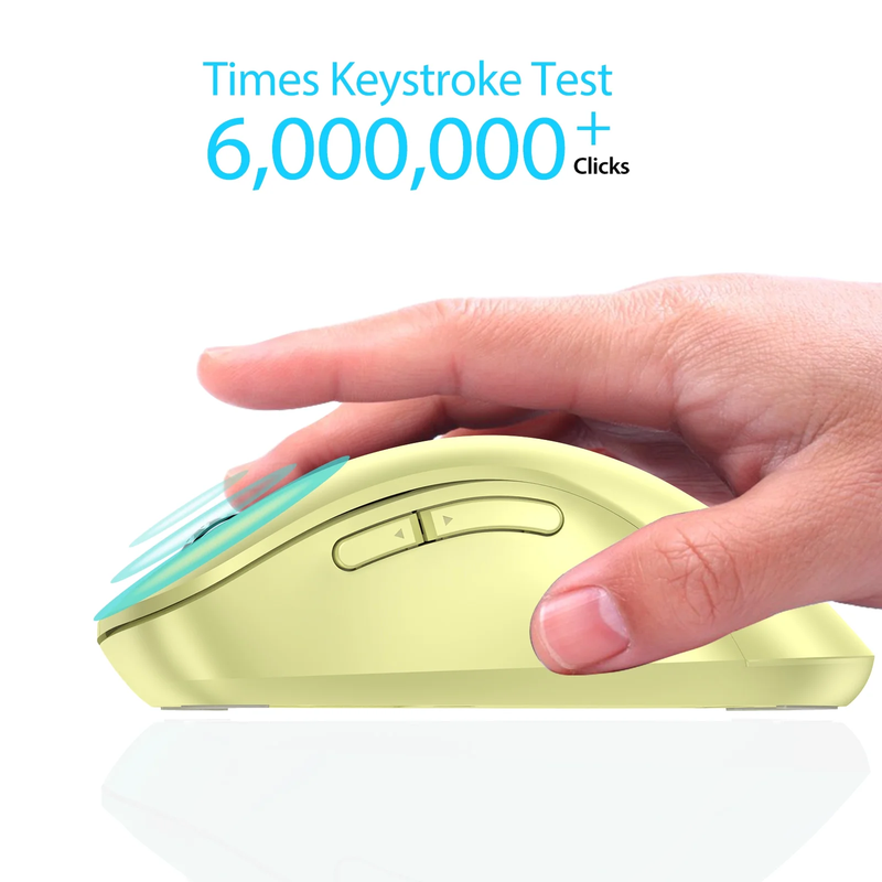 Wireless Optical Mouse 1400 DPI 5 Button USB Receiver for PC Laptop Yellow2