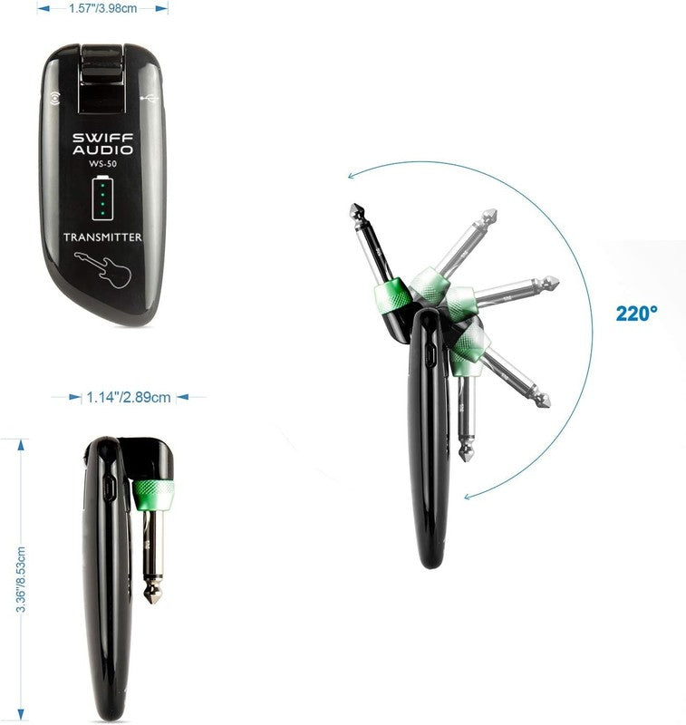 Wireless Guitar System Rechargeable Transmitter Receiver Multi Channel Long Life6