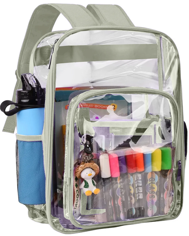 Waterproof Clear Backpack Heavy Duty PVC Transparent Large Capacity Backpack wit8