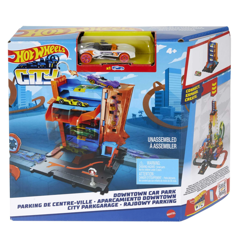 City Downtown Car Park Playset, Gift for Kids Ages 4 to 80