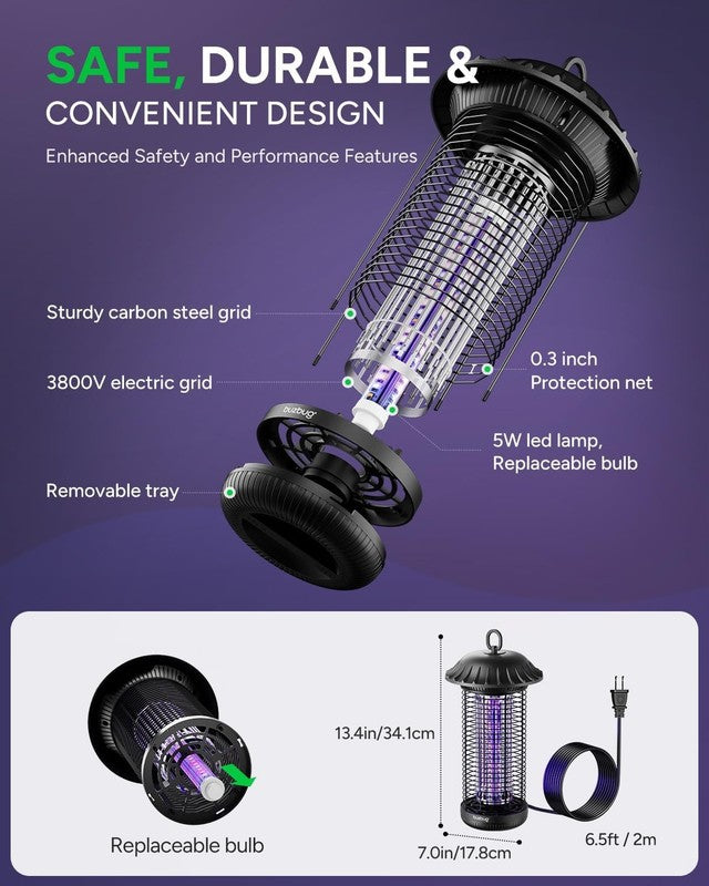 LED Bug Zapper Indoor/Outdoor   10 Year Lifespan, Waterproof, High Voltage4