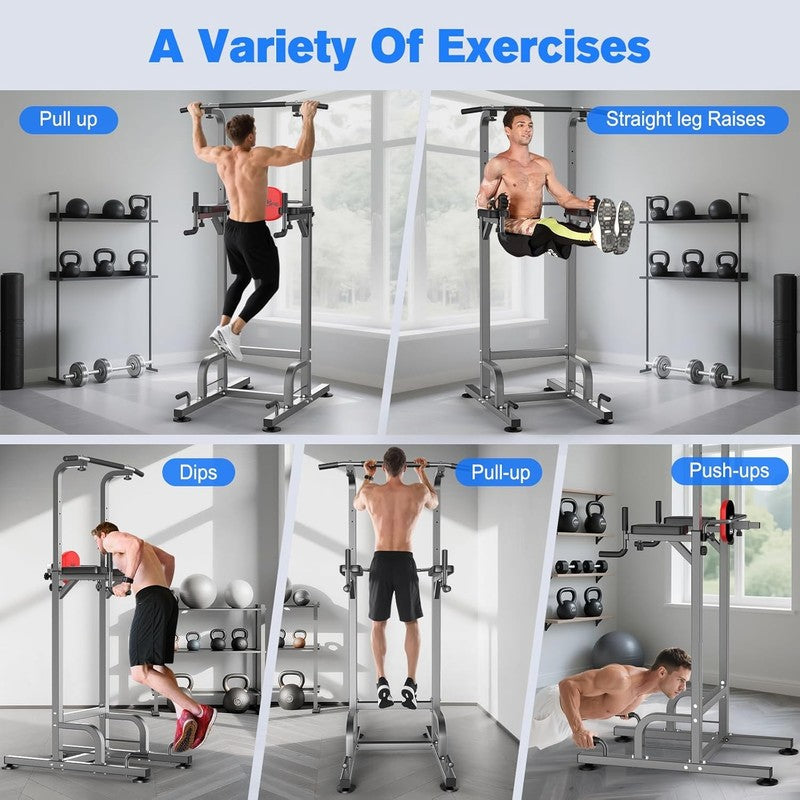 Power Tower Pull up Bar Station Workout Dip Station for Home Gym Strength Traini1