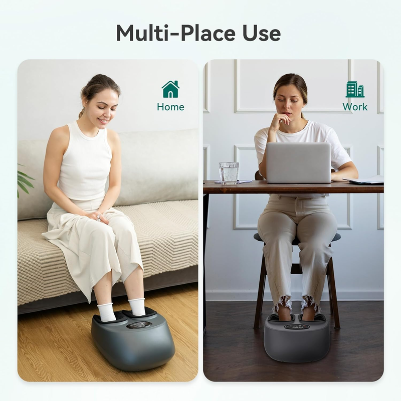 Shiatsu Foot Massager w/ Heat Remote Kneading Compression Size 136