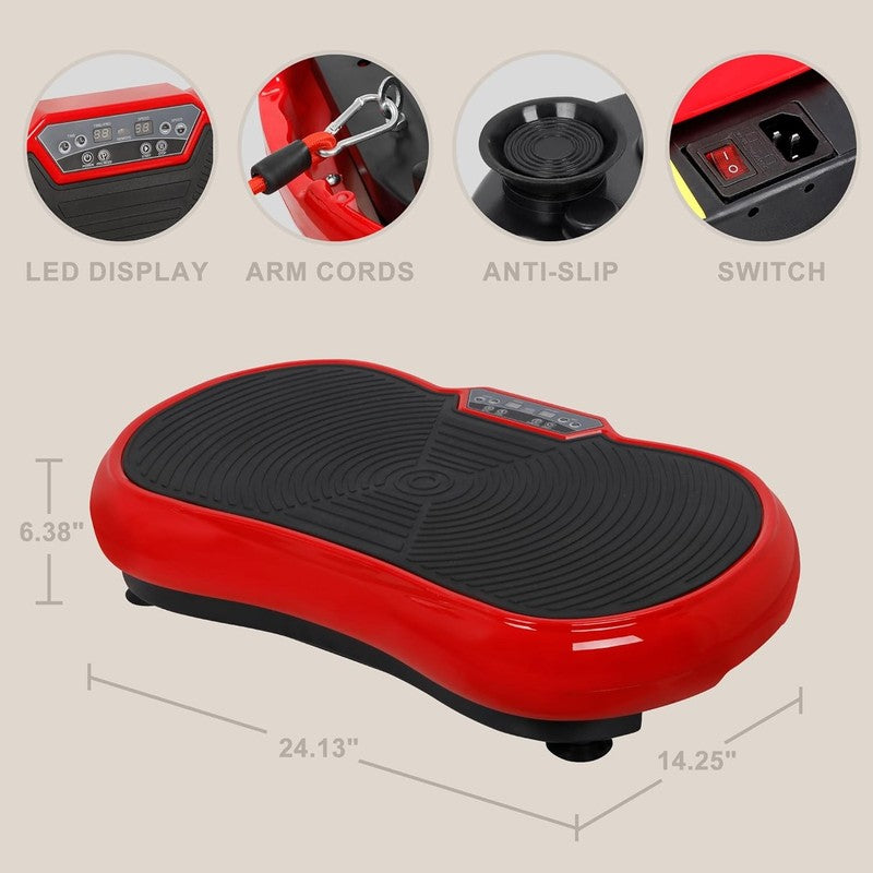 Pro Vibration Plate Machine 99 Levels Full Body Workout Bands Bluetooth Remote3