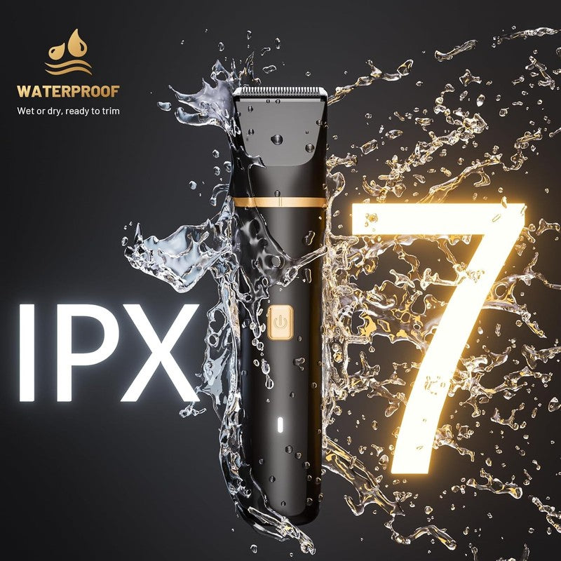 Waterproof Electric Razor for Men - Versatile Grooming Kit with 2 Blades2