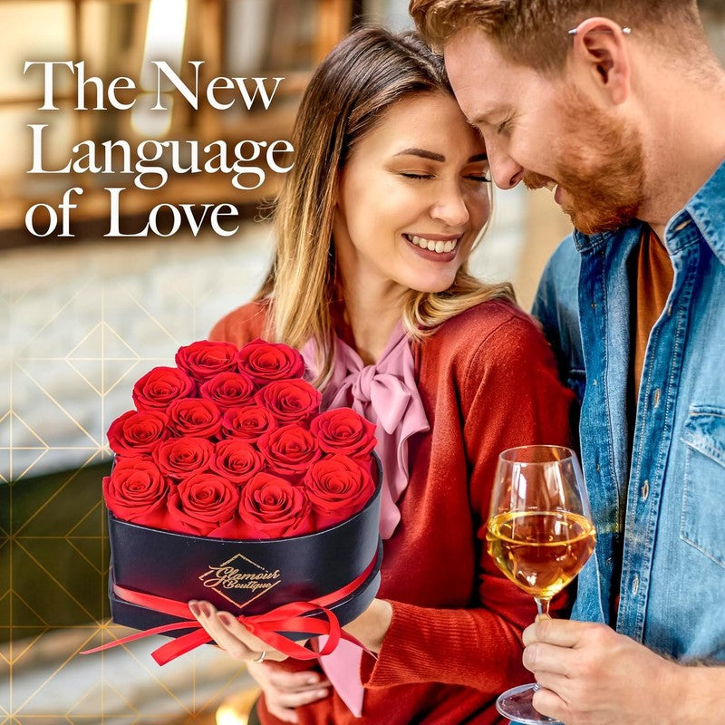 16 Flower Forever Heart Shape Box   Preserved Roses Gift for Her, Preserved Flow2