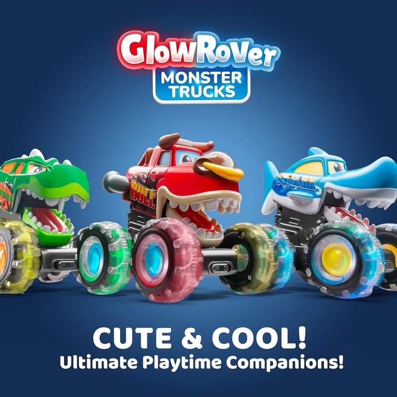 3 Pack Monster Truck Toy - Motion Activated Light up Cars for Toddlers - Monster6