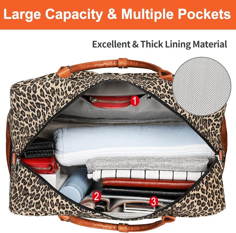 21in Weekender Duffle Bag Women 3Pc Set Carry On Travel Shoe Compartment6