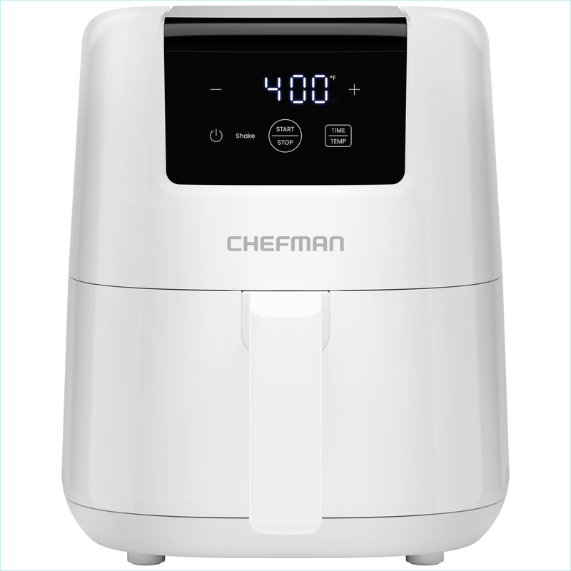 2 Qt Compact Air Fryer W/ Digital Display and Shake Reminder - White0