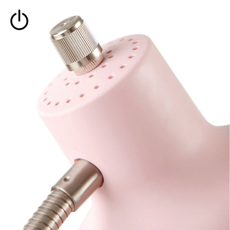 Modern LED Desk Lamp Organizer Base AC Outlet Blush Pink6