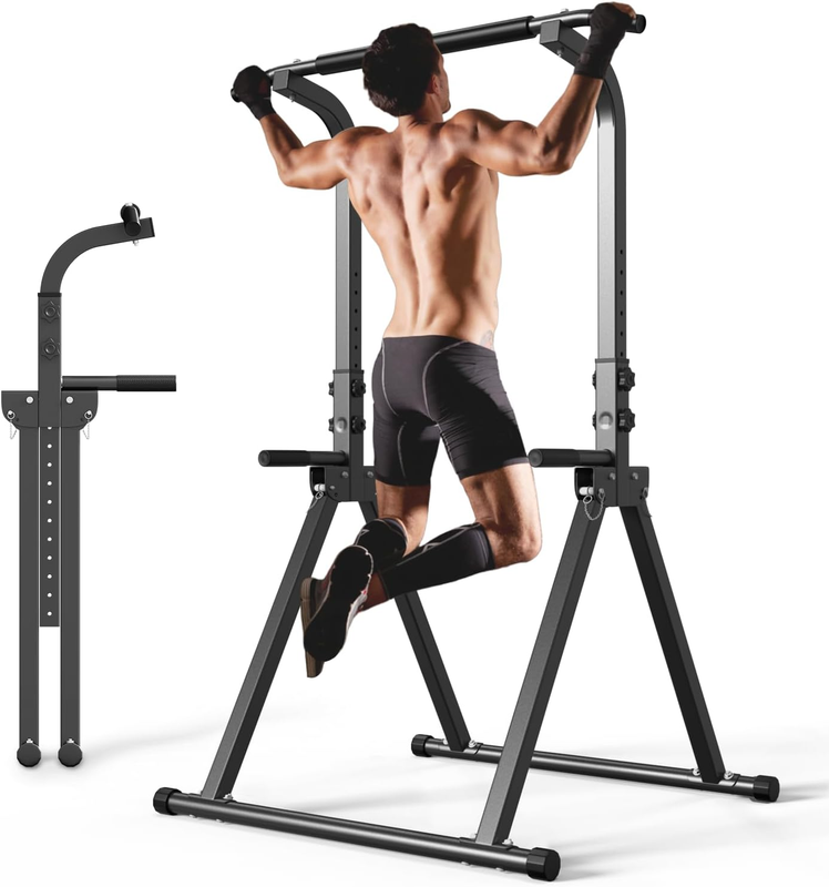 Foldable Pull-Up Bar Power Tower Dip Station Home Gym 300LB Capacity9