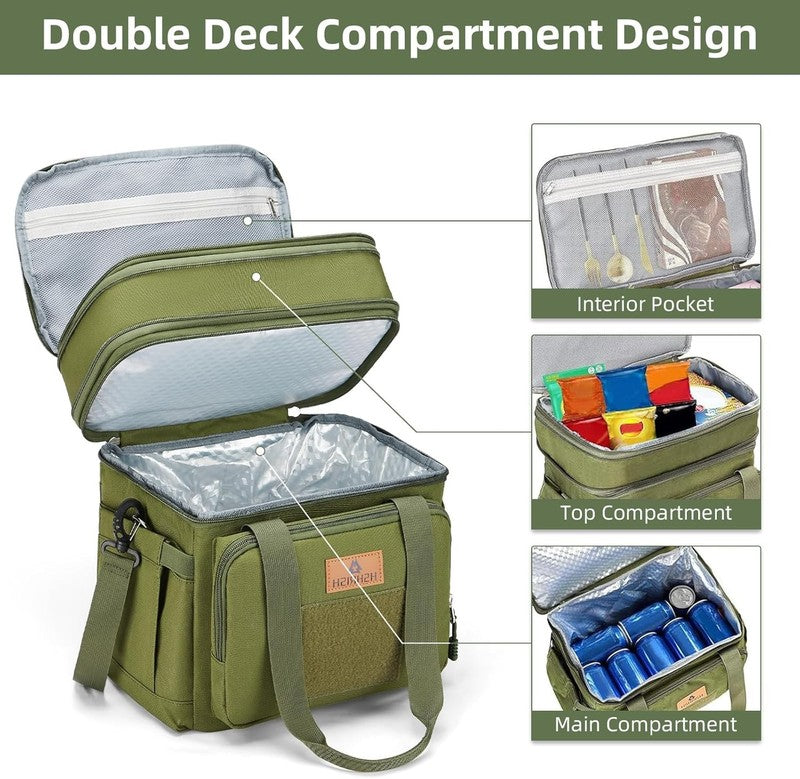 Large Expandable Tactical Lunch Bag 16L/24 Cans Army Green2