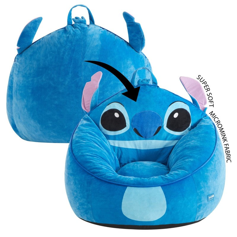 Stitch Kids' Compressed Foam Bean Bag Chair, Blue2