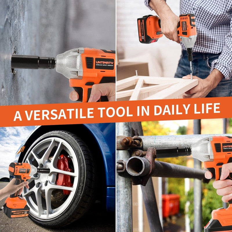 Cordless Impact Wrench 1/2 Inch 320Ft-Lbs Brushless with Battery Sockets9