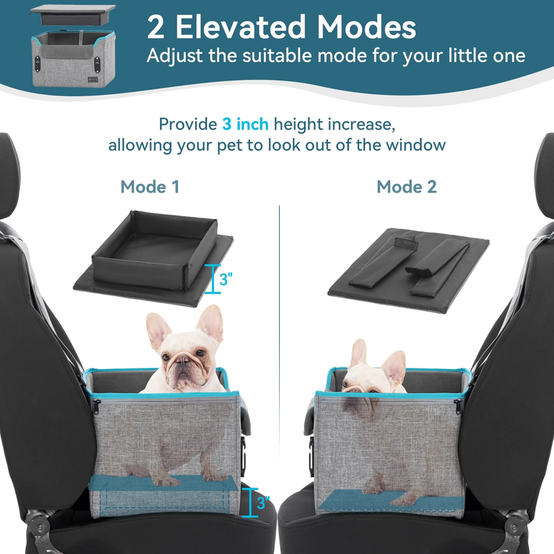 Dog Car Seats for Small Dogs, Portable Dog Booster Car Seat with Patent Safe Buc8
