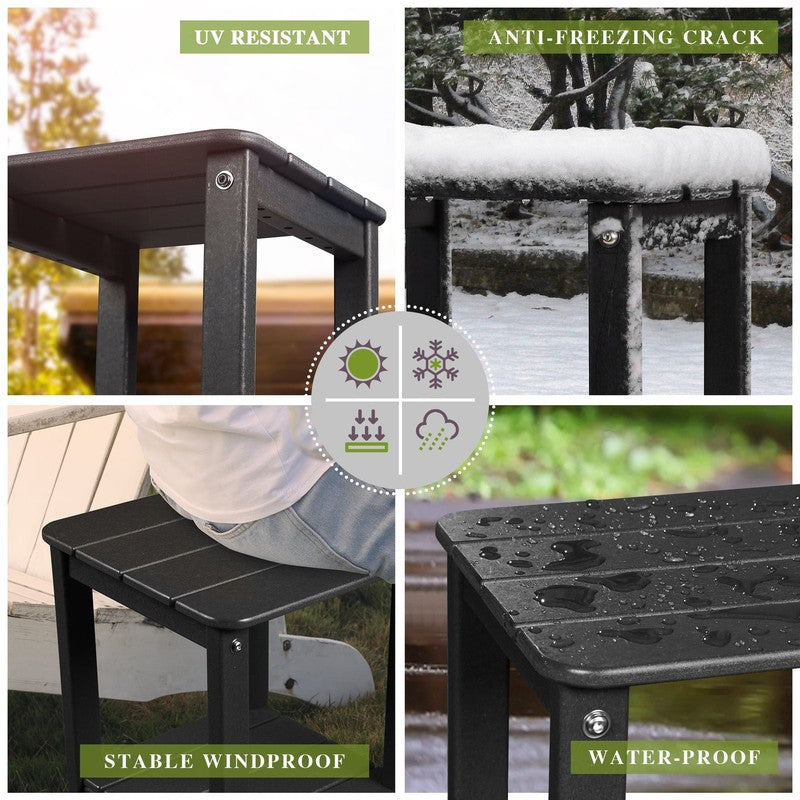 | Patio Garden Side Table with 2 Layer Storage,Outdoor End Tables for Your Adiro5