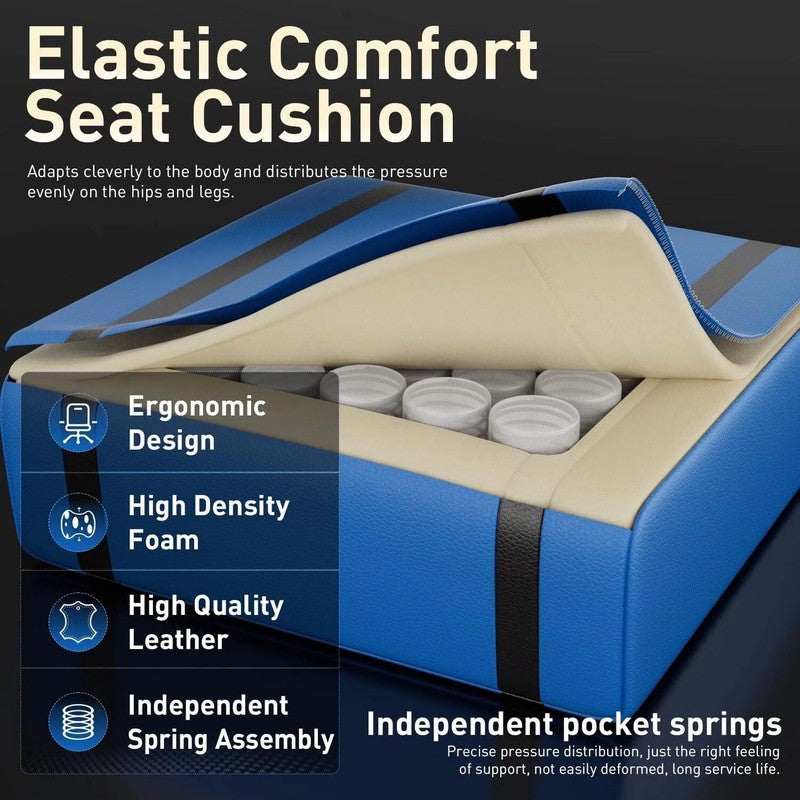 Gaming Chair with Pocket Spring Cushion, Gamer Chair with Lumbar Massage, Gaming3