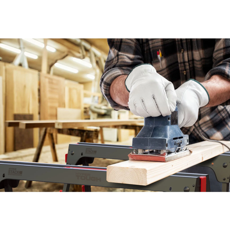 Hyper Stack Foldable Metal Sawhorse Heavy Duty 450lb Capacity9