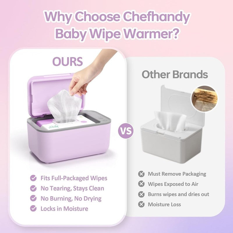 Wipe Warmer Adjustable Temp Silent Heating Large Capacity Purple5