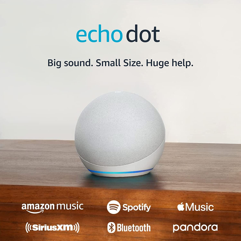 Echo Dot (Latest Model) - Vibrant Alexa Speaker for Home & Office, Glacier White9