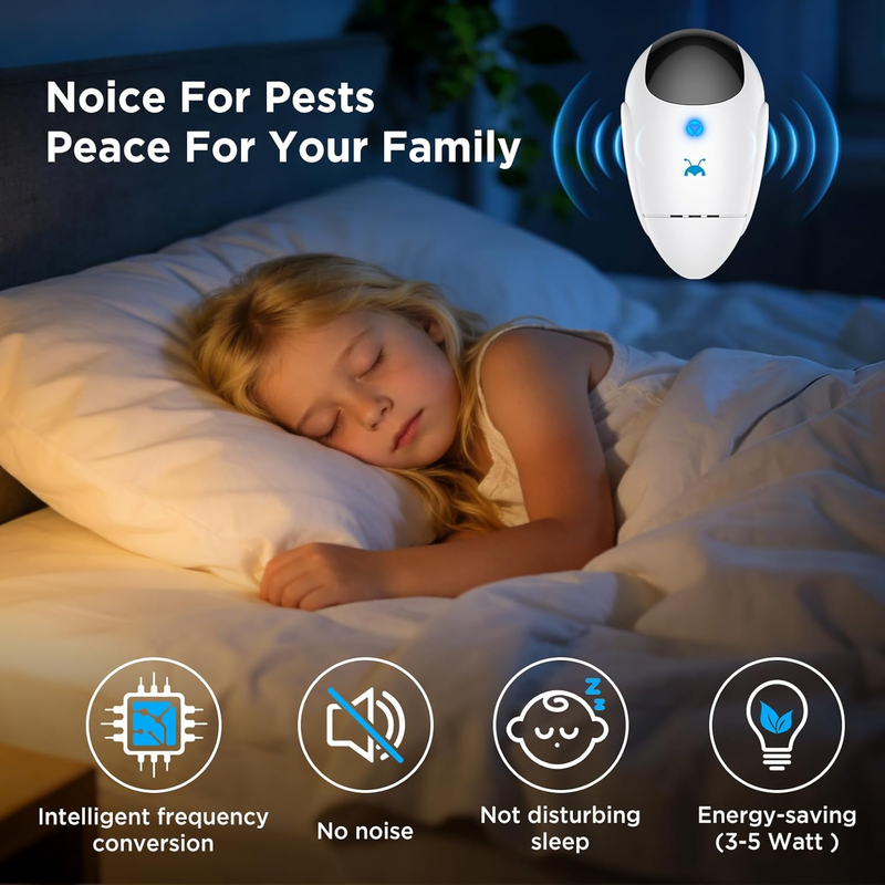 2026 Ultrasonic Pest Repeller Plug-In Mouse Roach Spider Control 4 Pack5