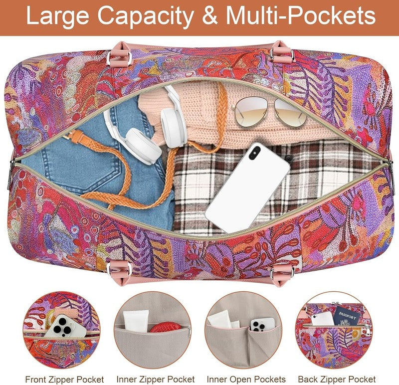 Women’s Weekender Travel Duffel Bag Carry On Overnight w/ Shoe Compartment Nylon3
