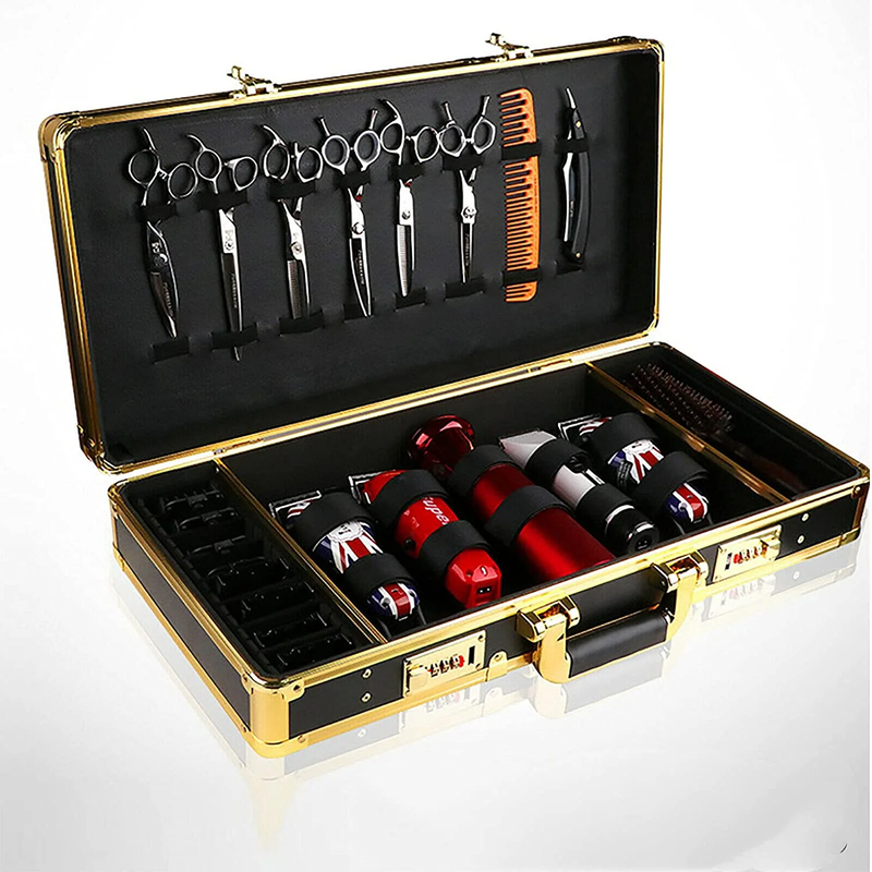 Portable Professional Barber Case, Stylist Tool Organizer Box, Hair Cutting Groo10