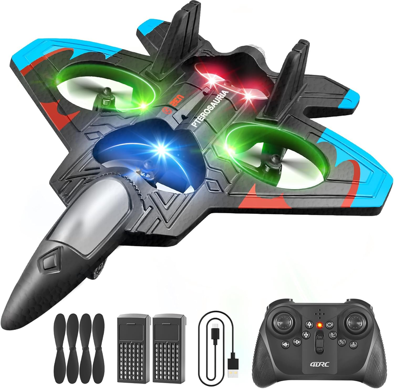 V32 RC Foam Airplane Jet for Kids Adults, 360° Flip, Lights, Stunt Toy Gift9