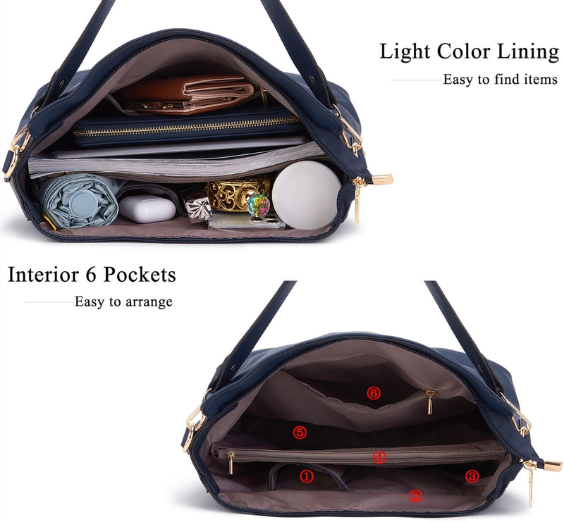 Women Large Crossbody Bag Shoulder Handbag Purse Wallet Set Hobo Tote4