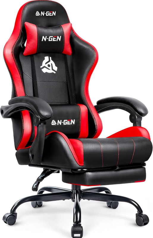 Video Gaming Chair with Support High Back Red Leather Office Desk Chair8