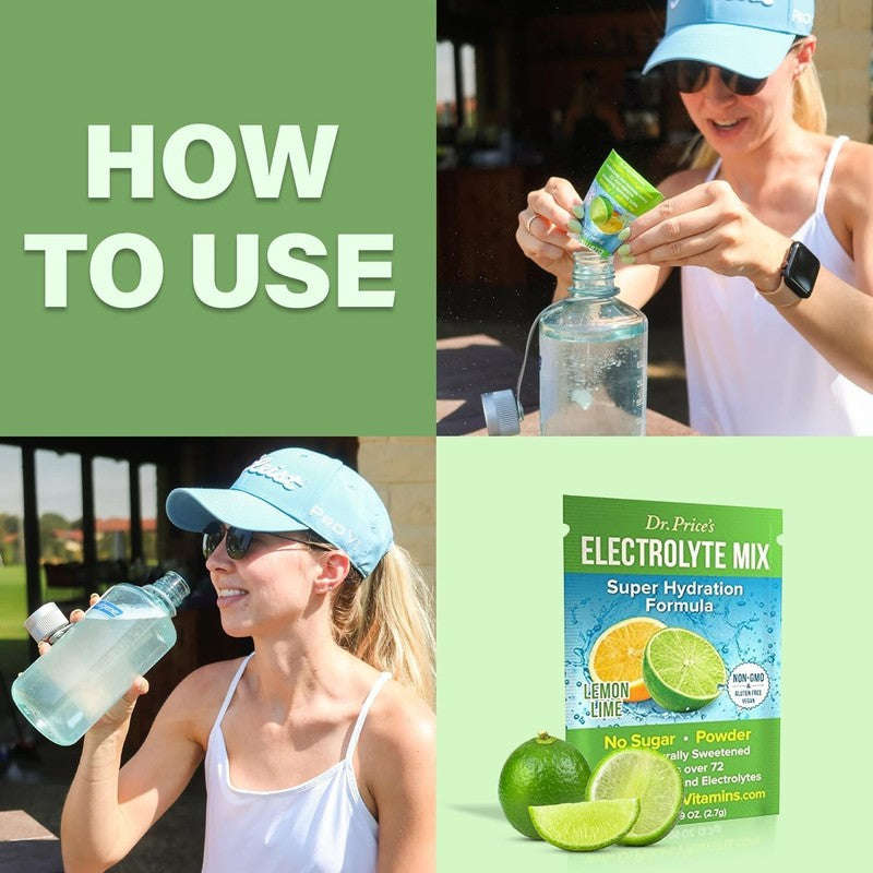 Dr. Price’s Electrolyte Mix, Sugar-Free Lemon Lime Powder Packets, 30 Ct6