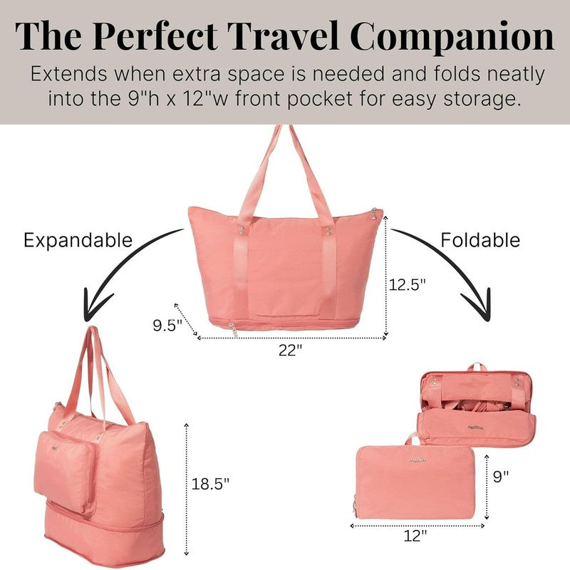 Carryall Expandable Lightweight Travel Tote 22" Packable Folding Compact Nylon W2
