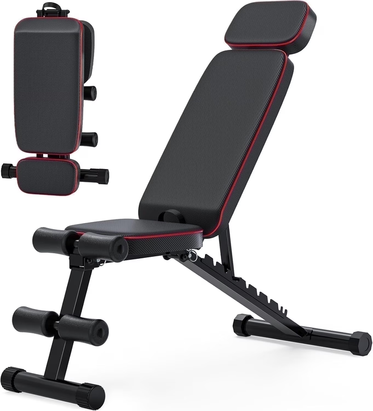 Adjustable Weight Bench 800LB Foldable Olympic Bench Press Home Gym9