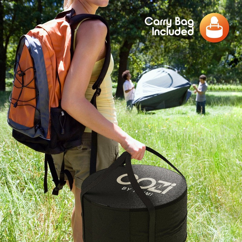 Smokeless Fire Pit Stainless Steel Portable Fire Pit with Carry Bag, 18”8