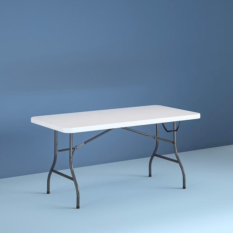 6 Foot Premium Folding Table, White Speckle0