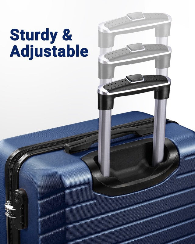 3 Piece Luggage Sets Travel Suitcase Set with 7PCS Organizer Bags, Navy Blue8