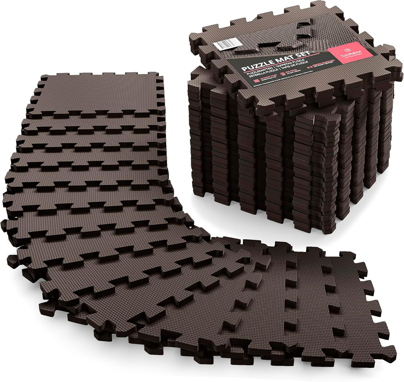 18Pcs EVA Foam Gym Mats Set 12.6"x12.6" Interlocking Tiles 18Sqft Floor8