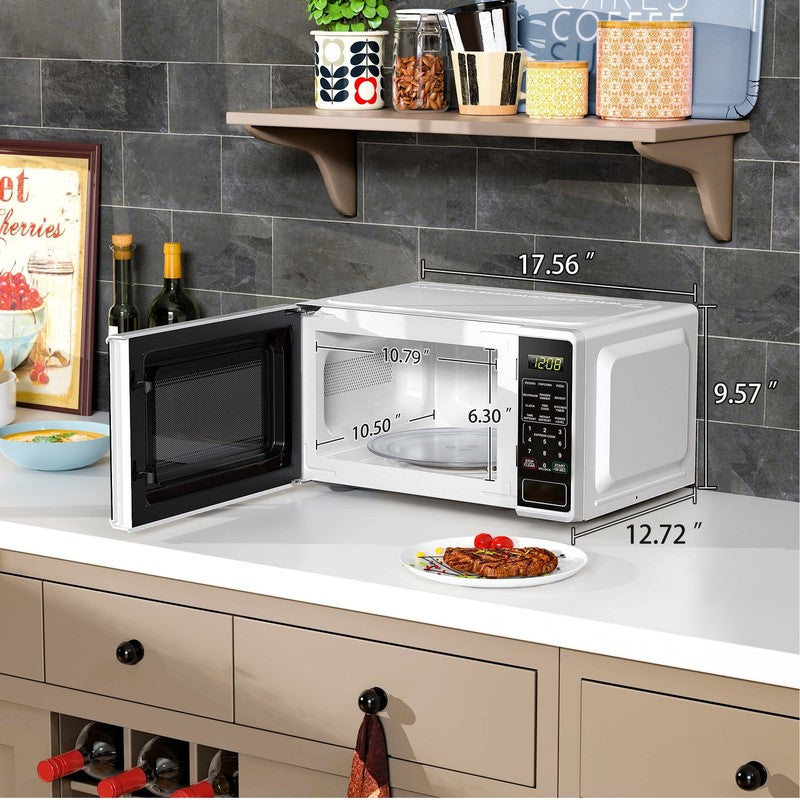 0.7 Cu Ft Countertop Microwave Oven, 700 Watts, White7
