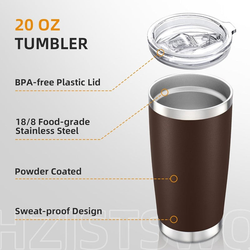 20oz Stainless Steel Tumbler 12 Pack Vacuum Insulated Coffee Cups2
