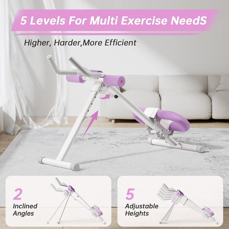 Adjustable Ab Machine with LCD Monitor Ab Workout Equipment for Home Gym1