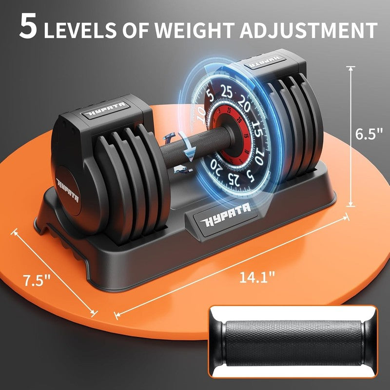 25/55lb Adjustable Dumbbell Pair Men & Women Home Workout Fitness Weights6