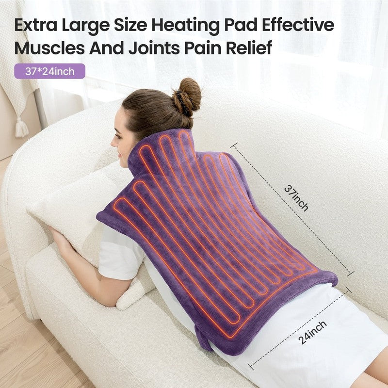 "24X37" Shoulder Heating Pad for Back Pain Relief, Electric Large Heating Pad fo2