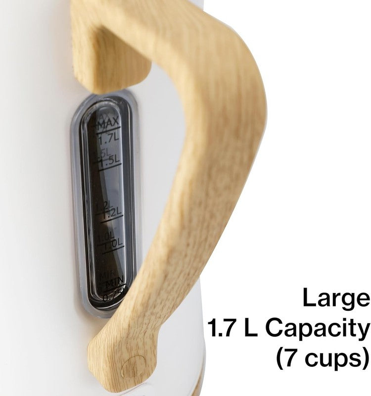 Electric Kettle 1.7L 1500W Stainless Steel Fast Boil Auto Shut Off LED White5