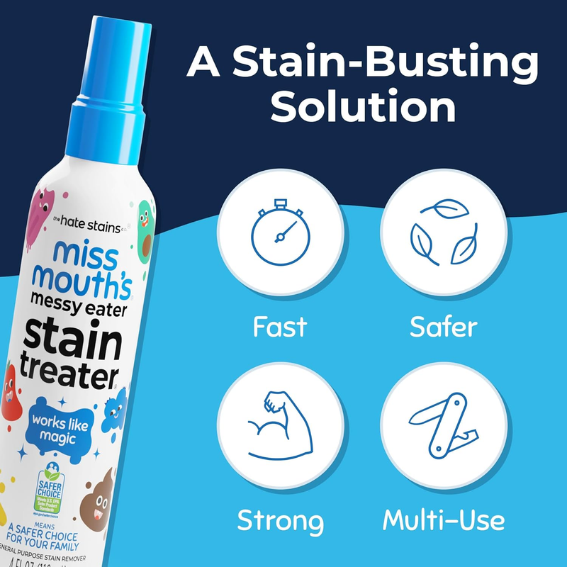 Messy Eater Stain Treater Spray 4oz 2 Pack Baby Food Grease Remover2