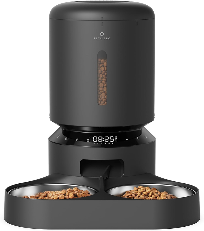 Automatic Cat Feeder, Timed Pet Food Dispenser for Cats Dogs, 6 Meals Daily0